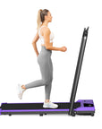 Presale-Yagud 2 in 1 Folding Treadmill Purple with Handrail