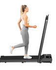 Yagud 2 in 1 Folding Treadmill Black with Handrail
