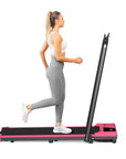Yagud 2 in 1 Folding Treadmill Pink with Handrail