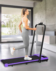 Presale-Yagud 2 in 1 Folding Treadmill Purple with Handrail