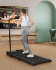Yagud 2 in 1 Folding Treadmill Black with Handrail