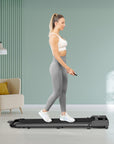 Yagud 2 in 1 Folding Treadmill Black with Handrail
