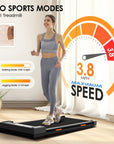 Portable Under Desk Walking Pad with Remote Control and LED Display